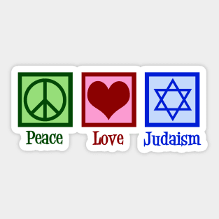 Peace Love Judaism Sticker